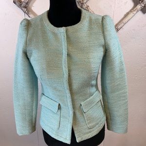 Talbots aqua green blazer